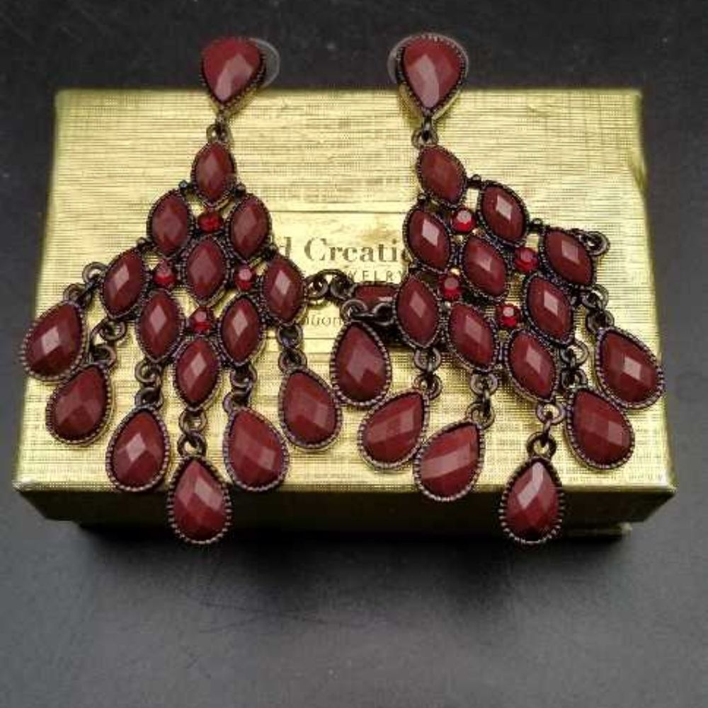 Victorian ruby rush earrings E0150